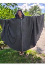 Cloakmakers.com 6087-Washable Lightweight Grey Wool Cloak w/ Silver Tone Clasp