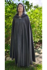 Cloakmakers.com 6087-Washable Lightweight Grey Wool Cloak w/ Silver Tone Clasp