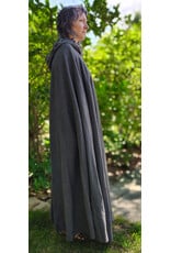 Cloakmakers.com 6087-Washable Lightweight Grey Wool Cloak w/ Silver Tone Clasp