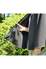 Cloakmakers.com 6088-Washable Black Woven Wool Blend Cloak w/ Black Velvet Hood Lining & Pockets