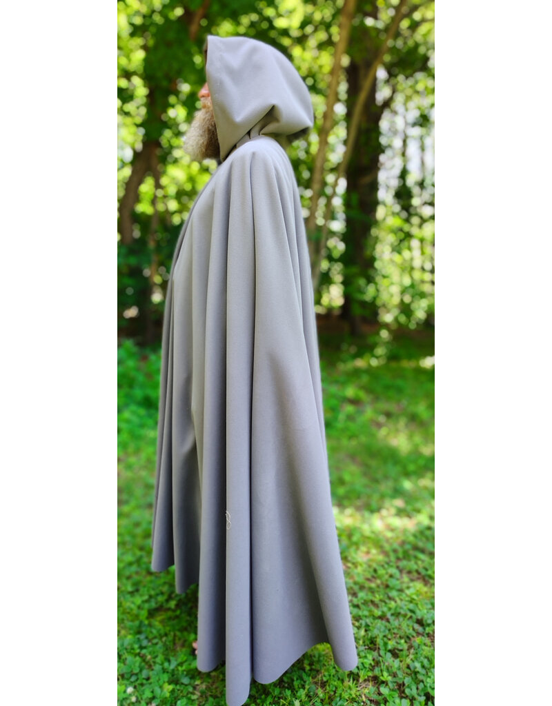 Cloakmakers.com 6091-Washable Grey Fleece Cloak w/ Wind & Rain Resistance