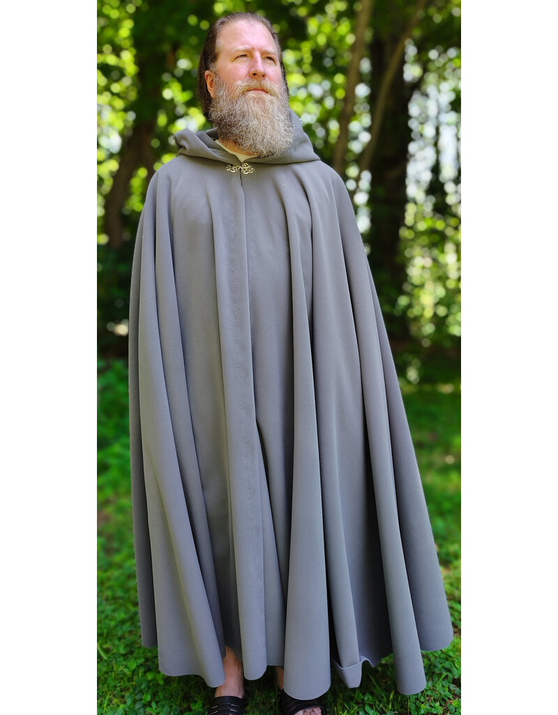Cloakmakers.com 6091-Washable Grey Fleece Cloak w/ Wind & Rain Resistance