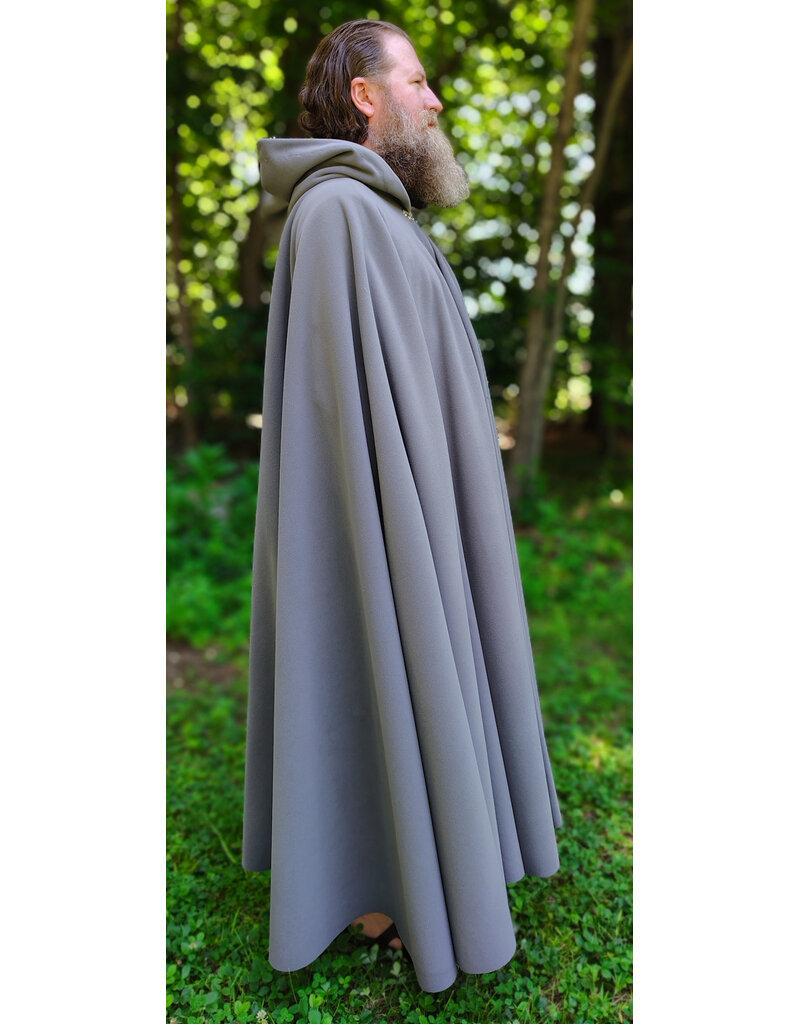 Cloakmakers.com 6091-Washable Grey Fleece Cloak w/ Wind & Rain Resistance