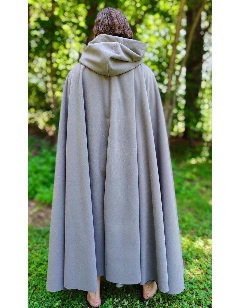 Cloakmakers.com 6091-Washable Grey Fleece Cloak w/ Wind & Rain Resistance