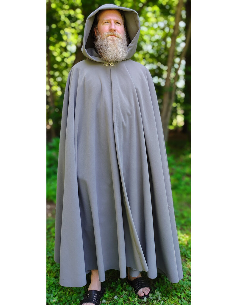 Cloakmakers.com 6091-Washable Grey Fleece Cloak w/ Wind & Rain Resistance