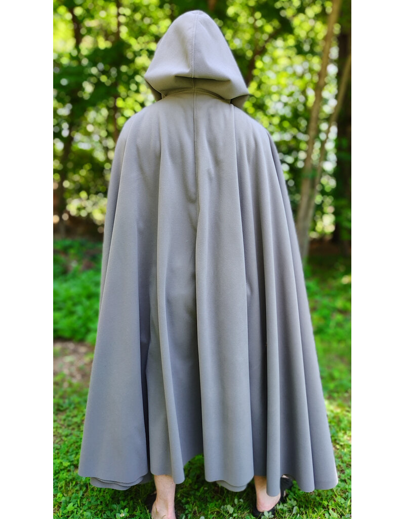 Cloakmakers.com 6091-Washable Grey Fleece Cloak w/ Wind & Rain Resistance