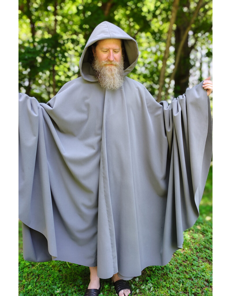 Cloakmakers.com 6091-Washable Grey Fleece Cloak w/ Wind & Rain Resistance