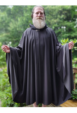 Cloakmakers.com 6094-Washable Very Lightweight Black Raincloak w/ Silver Tone Clasp