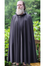 Cloakmakers.com 6094-Washable Very Lightweight Black Raincloak w/ Silver Tone Clasp