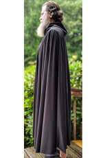 Cloakmakers.com 6094-Washable Very Lightweight Black Raincloak w/ Silver Tone Clasp