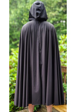 Cloakmakers.com 6094-Washable Very Lightweight Black Raincloak w/ Silver Tone Clasp