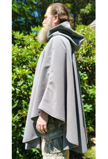 Cloakmakers.com 6096-Washable Grey Fleece Cloak w/ Celtic Antler & Ivy Embroidery & Weather Resistance