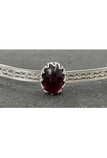 Cloakmakers.com Purple Glass Stone on Geometric Silvertone Band Circlet