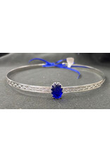 Cloakmakers.com Blue Glass Stone on Geometric Band Circlet