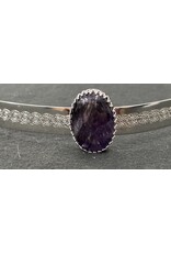 Cloakmakers.com Purple Amythest on Silvertone Spiral Center Band Circlet