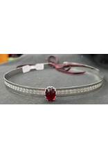 Cloakmakers.com Red Stone on Silvertone Spiral Cener Band Circlet