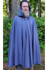 Cloakmakers.com 6106-Washable Lavender Wool Cloak w/ Blue Velvet Hood Lining & Gothic Rose Clasp