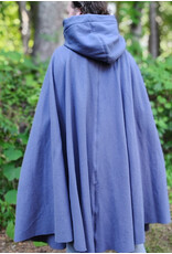 Cloakmakers.com 6106-Washable Lavender Wool Cloak w/ Blue Velvet Hood Lining & Gothic Rose Clasp