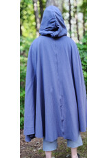 Cloakmakers.com 6106-Washable Lavender Wool Cloak w/ Blue Velvet Hood Lining & Gothic Rose Clasp