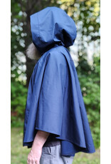 Cloakmakers.com 6107-Washable Lightweight Navy Blue Raincloak w/ Silver Tone Clasp & Pockets