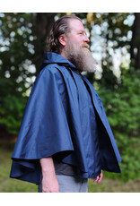 Cloakmakers.com 6107-Washable Lightweight Navy Blue Raincloak w/ Silver Tone Clasp & Pockets
