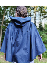 Cloakmakers.com 6107-Washable Lightweight Navy Blue Raincloak w/ Silver Tone Clasp & Pockets