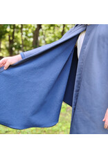 Cloakmakers.com 6110-Washable Blue Hard Face Fleece Ruana Cloak w/ Silver Tone Clasp