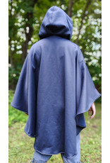 Cloakmakers.com 6110-Washable Blue Hard Face Fleece Ruana Cloak w/ Silver Tone Clasp