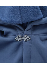 Cloakmakers.com 6110-Washable Blue Hard Face Fleece Ruana Cloak w/ Silver Tone Clasp