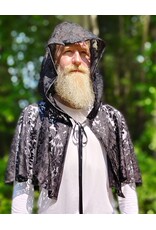Cloakmakers.com 6116-Washable Short Black Lace Cloak w/ Black Ribbon Closure