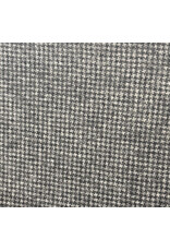 Cloakmakers.com 5886-Washable Black & White Houndstooth Wool Blend Cloak w/ Black Velvet Hood Lining & Silver Tone Clasp