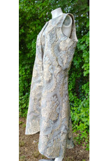 Cloakmakers.com J931-Washable Blue, Cream & Gold Long Brocade Vest