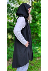 Cloakmakers.com J932-Washable Black Wool Blend Hooded Vest w/ Pockets