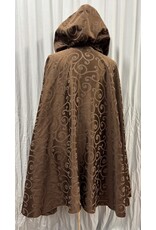 Cloakmakers.com 6129 - Brown Open Front Cloak w/ Leaf Buttons