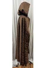 Cloakmakers.com 6131 - Brown Open Front Cloak w/ Brass Buttons