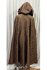 Cloakmakers.com 6131 - Brown Open Front Cloak w/ Brass Buttons