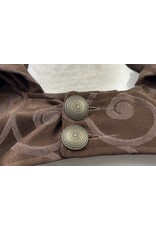 Cloakmakers.com 6131 - Brown Open Front Cloak w/ Brass Buttons