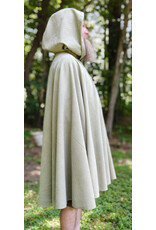 Cloakmakers.com 6136-Washable Lichen Green Cloak w/ Herringbone Pattern & Silver Tone Clasp