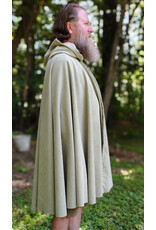 Cloakmakers.com 6136-Washable Lichen Green Cloak w/ Herringbone Pattern & Silver Tone Clasp