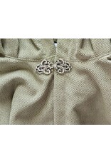 Cloakmakers.com 6136-Washable Lichen Green Cloak w/ Herringbone Pattern & Silver Tone Clasp