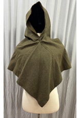 Cloakmakers.com H590-Washable Green Wool Viking Hood