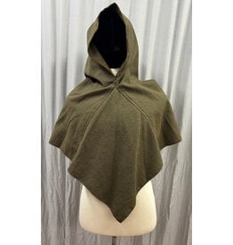 Cloakmakers.com H590-Washable Green Wool Viking Hood