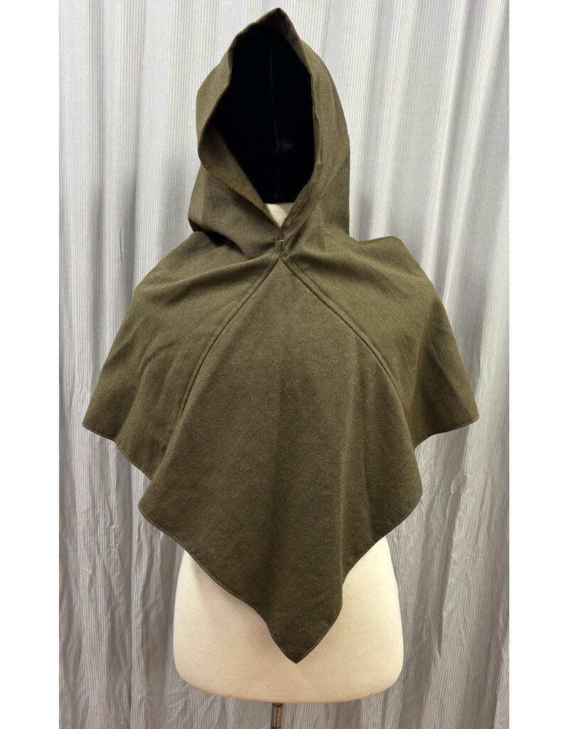 Cloakmakers.com H590-Washable Green Wool Viking Hood