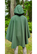 Cloakmakers.com 6151-Washable Green Fleece Ruana Cloak w/ Silver Tone Clasp