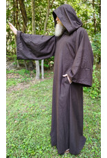Cloakmakers.com R580-Washable Dark Brown Wool Blend Jedi/Mage Robe w/ Hook & Eye Clasp & Pockets