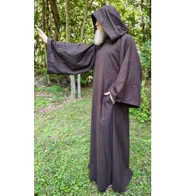 Cloakmakers.com R580-Washable Dark Brown Wool Blend Jedi/Mage Robe w/ Hook & Eye Clasp & Pockets