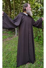 Cloakmakers.com R580-Washable Dark Brown Wool Blend Jedi/Mage Robe w/ Hook & Eye Clasp & Pockets
