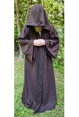 Cloakmakers.com R580-Washable Dark Brown Wool Blend Jedi/Mage Robe w/ Hook & Eye Clasp & Pockets
