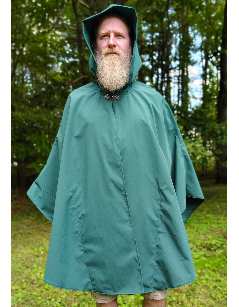 Cloakmakers.com 6163-Washable Green Raincloak w/ Four Interior Pockets