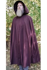 Cloakmakers.com 6178-Washable Red Plum Raincloak w/ Silver Tone Clasp